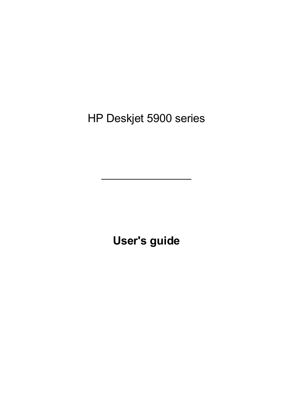 Download free pdf for HP Deskjet 5940 Printer manual